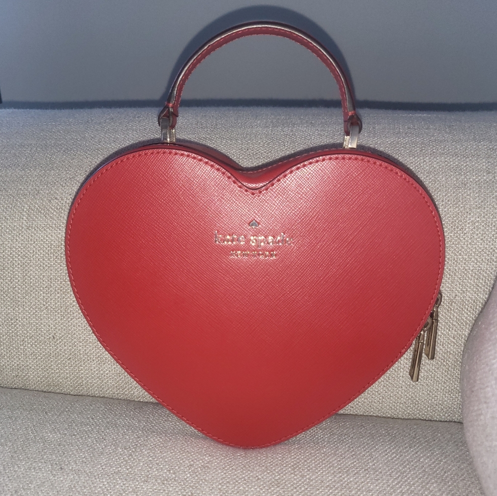 Kate Spade Red Leather Heart Crossbody